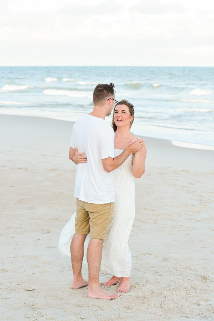 couple dancing on beach