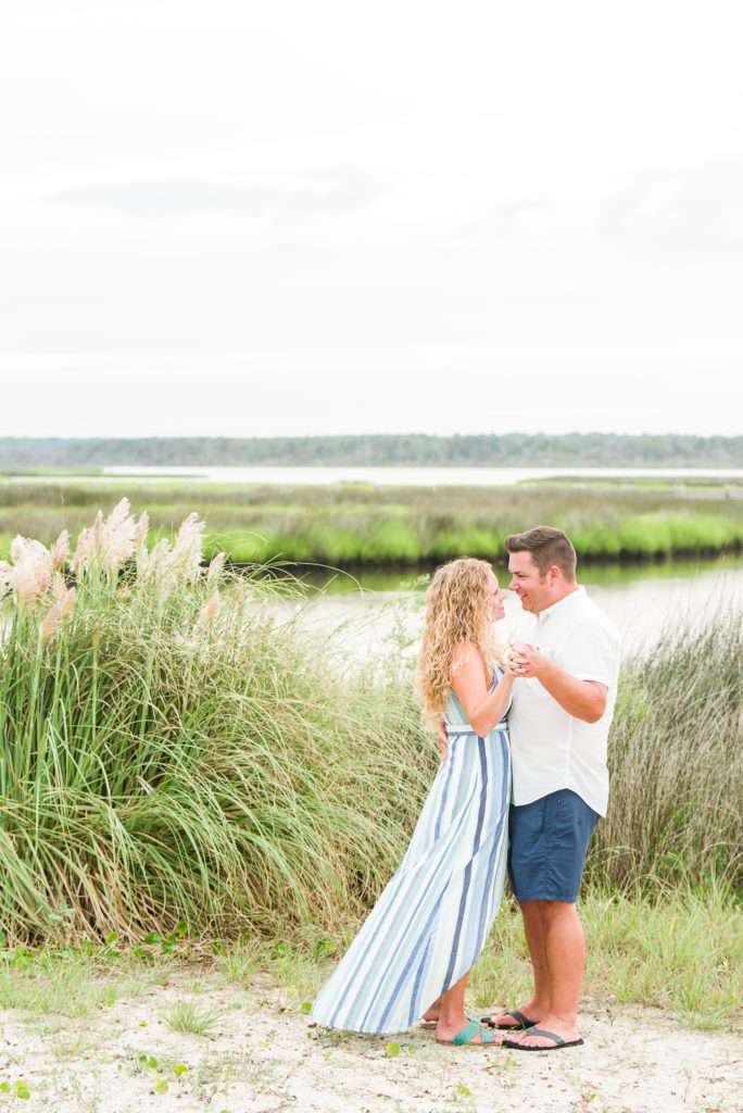 couple dancing on sound Topsail Beach NC