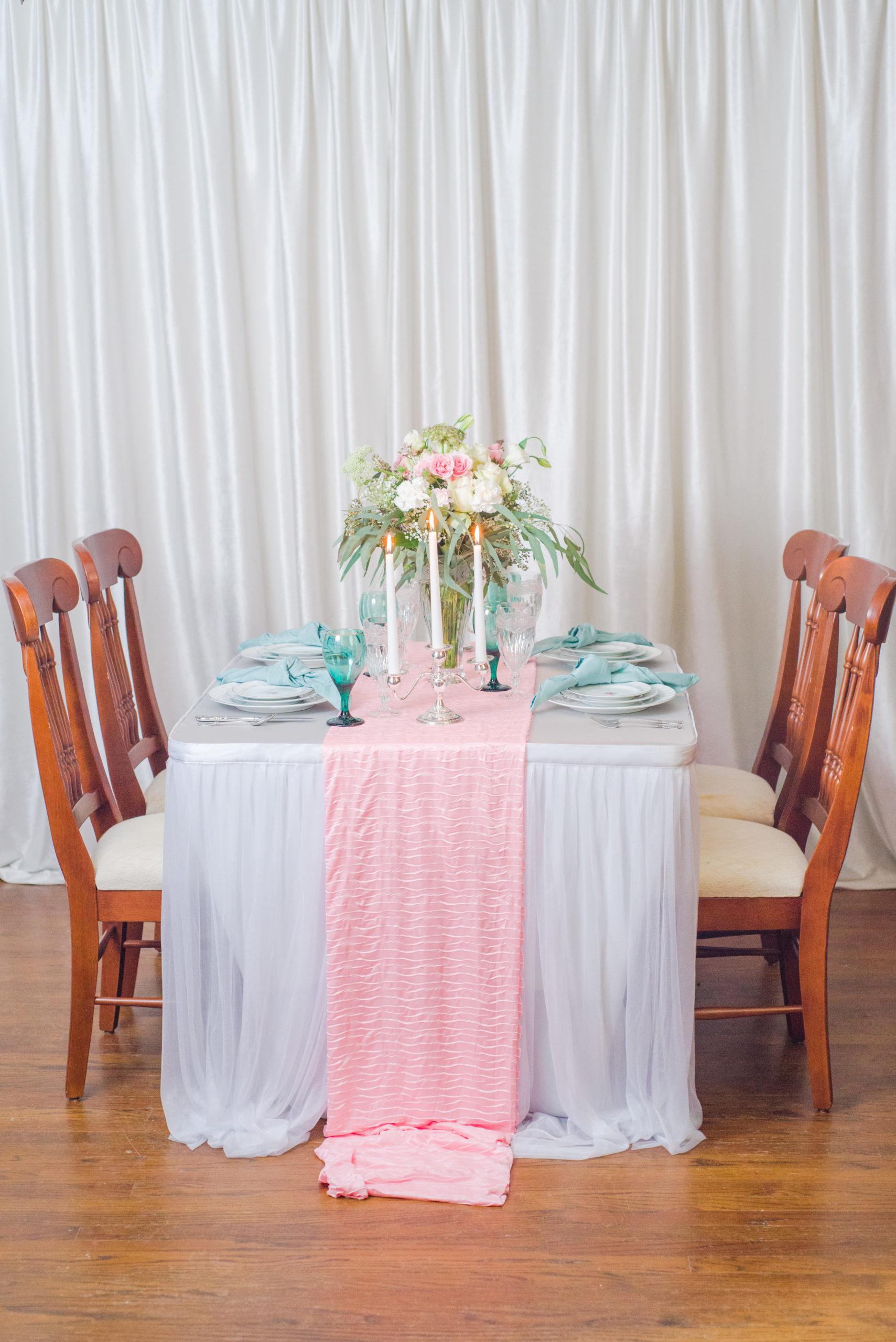 Reception tablescape for styled shoot