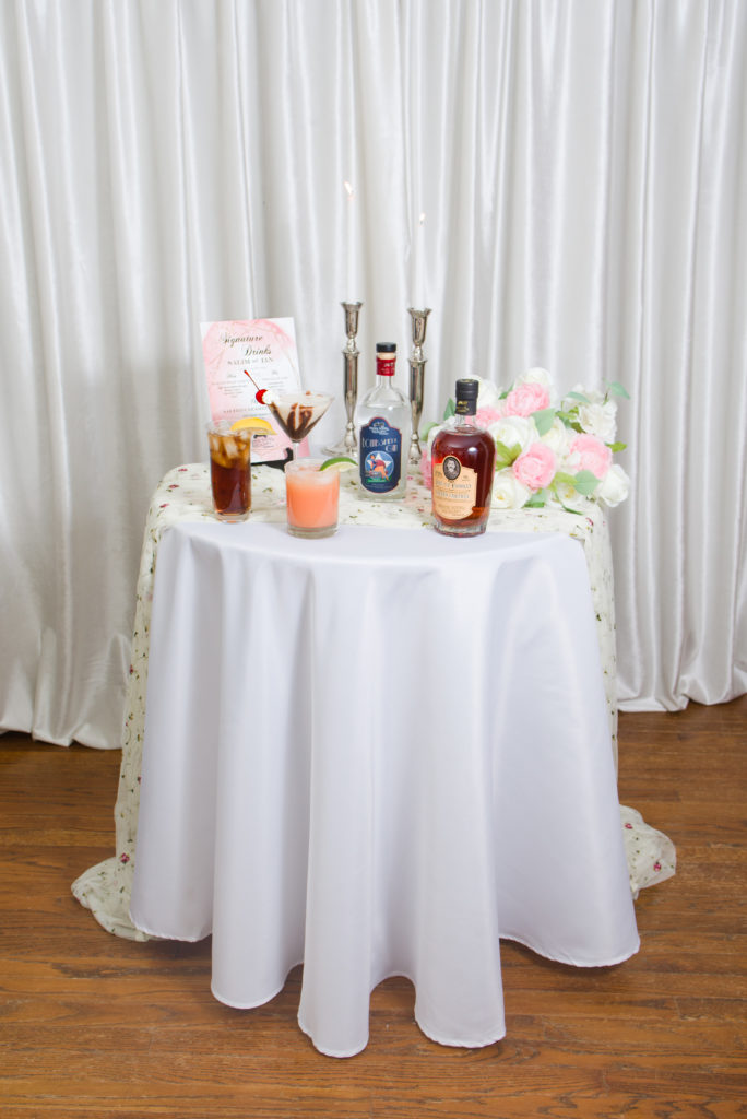 Signature cocktail table for styled shoot