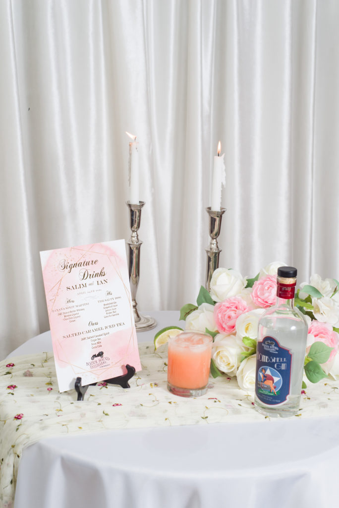 Tablescape for signature drinks