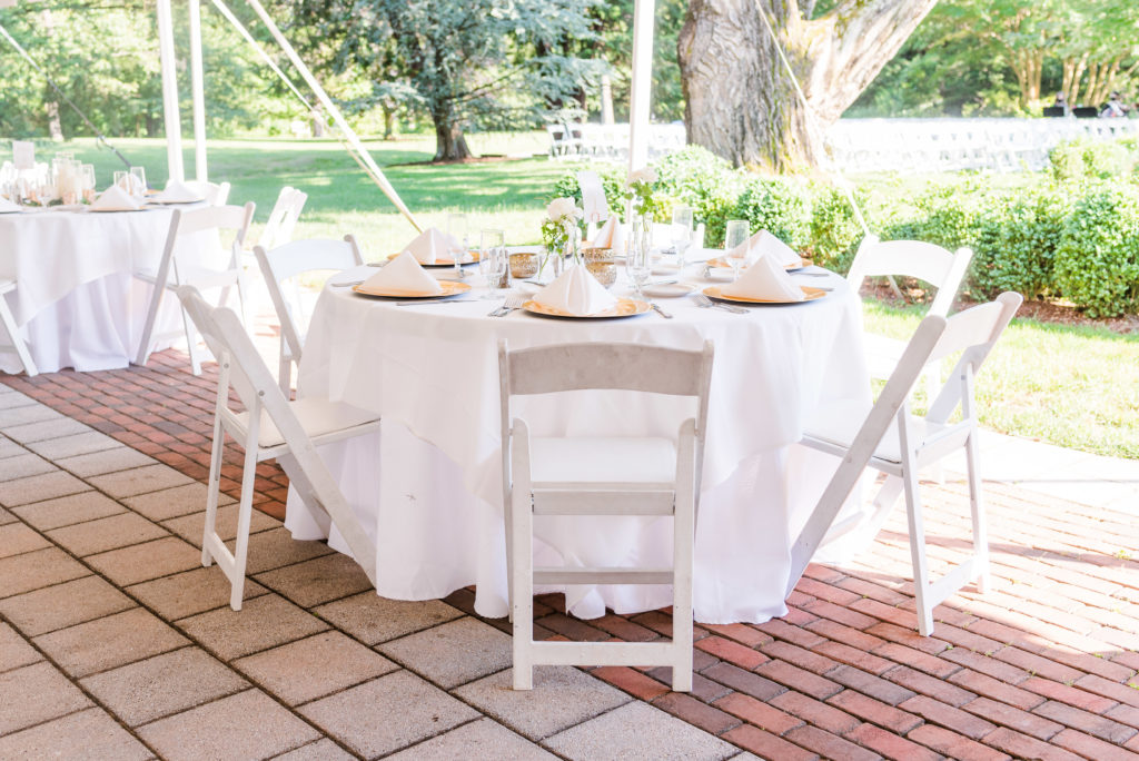 table decor for garden wedding reception details