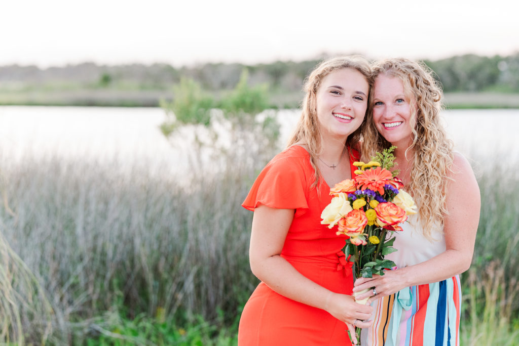 mother and daughter portrait at family beach session