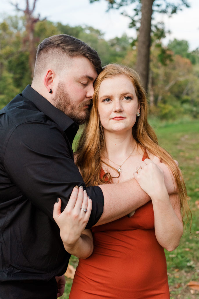 engaged couple at Wasabi Park Roanoke Virginia