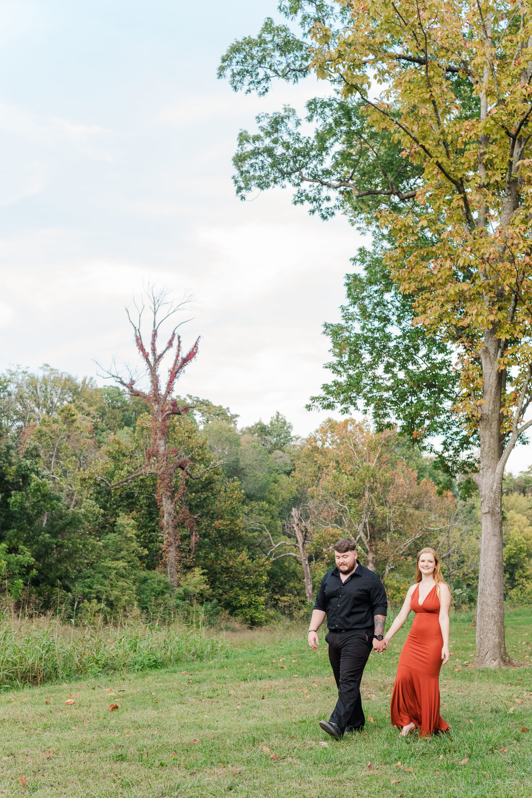 couple walking in Wasabi Park Roanoke Virginia
