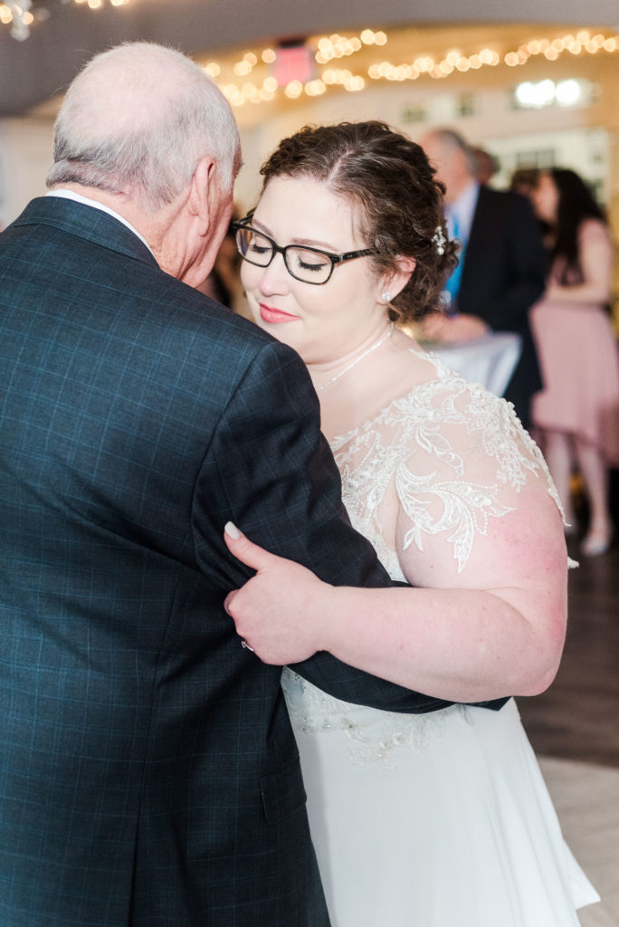Father daughter dance at wedding reception