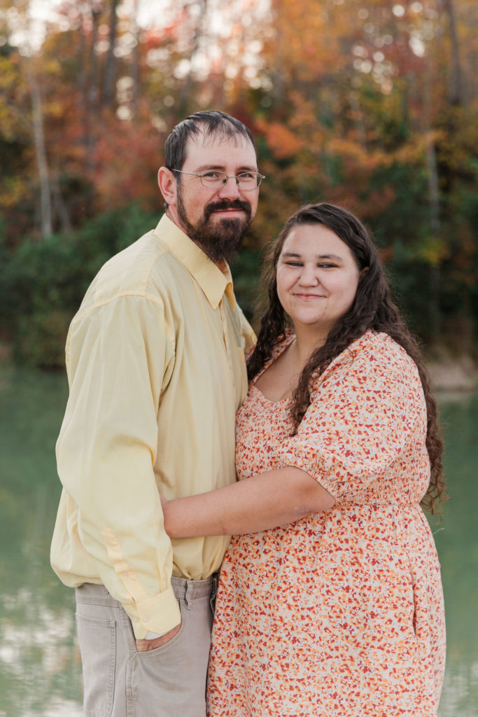 engagement session during fall foliage