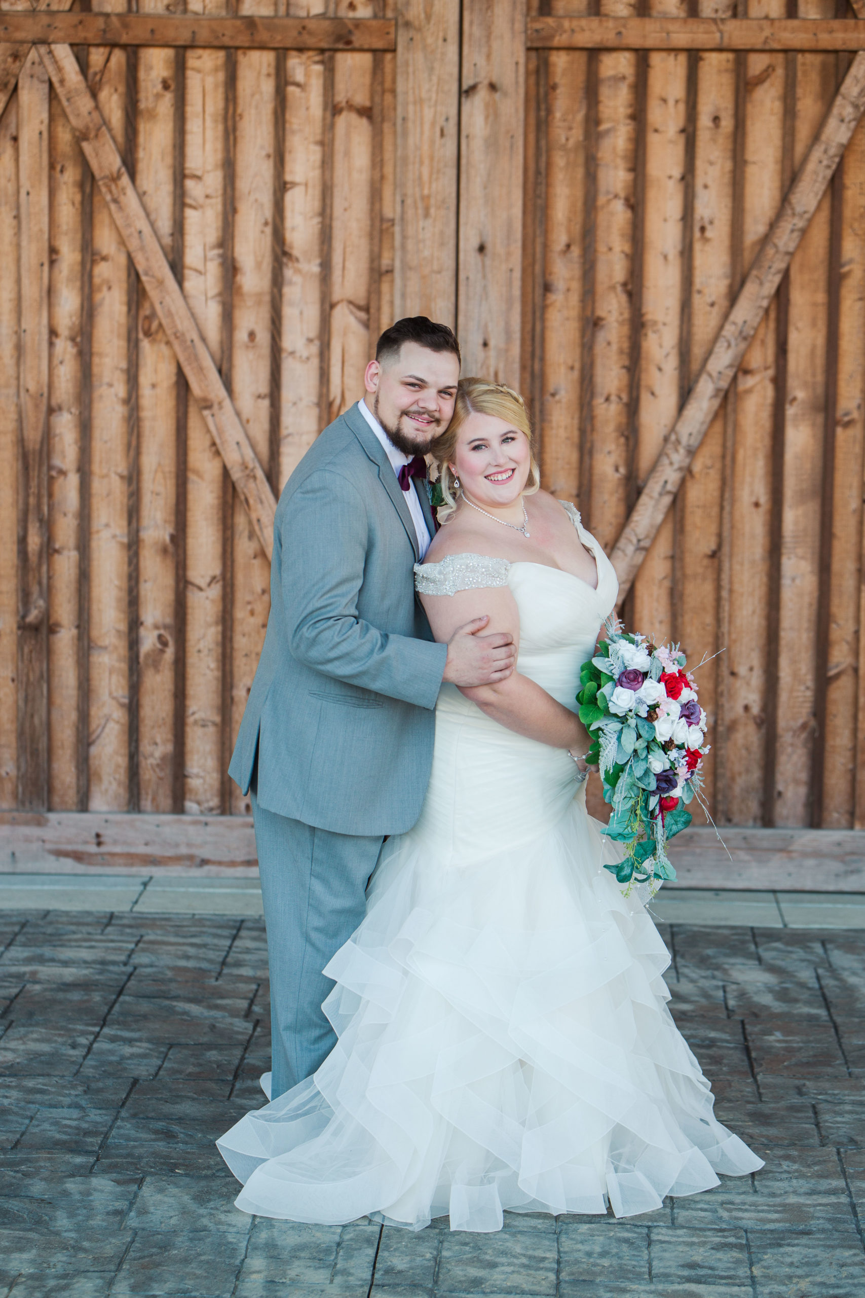 Romantic portraits on wedding day at Wright Memorial Event Center