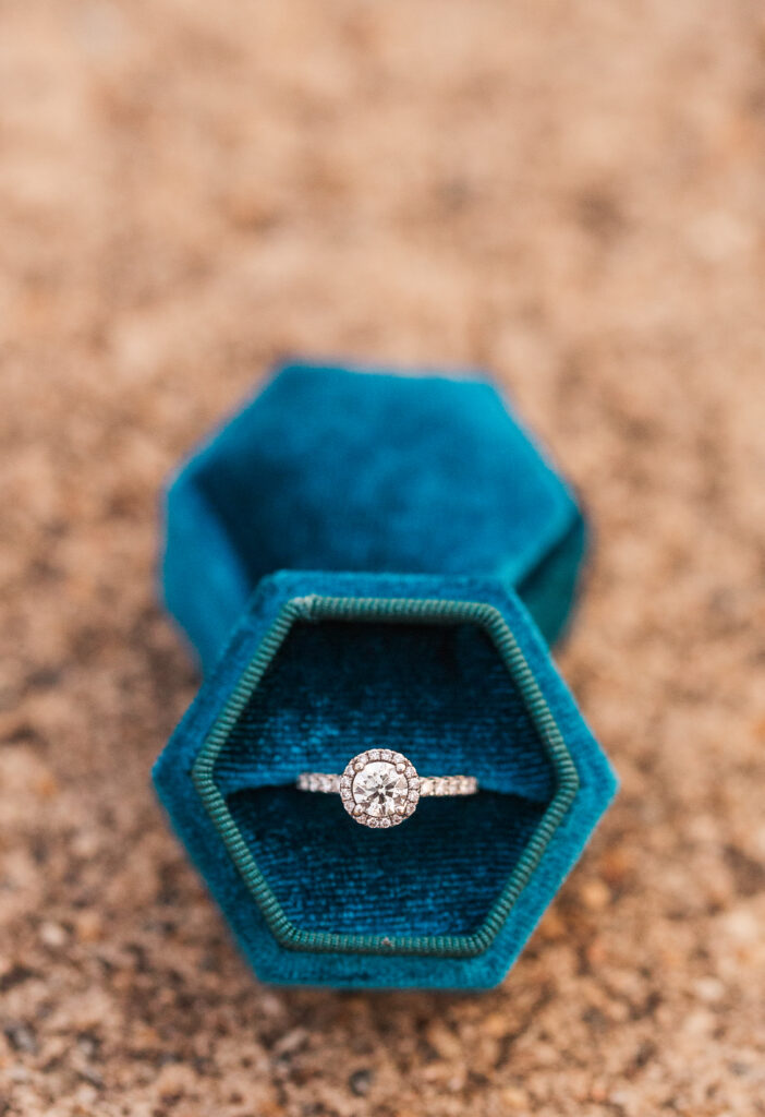Crozet Engagement Session with engagement ring