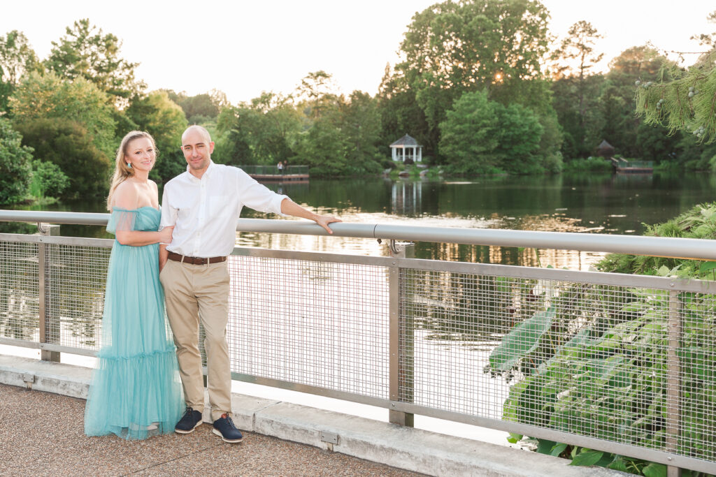 Couple on bridge at Lewis Ginter Botanical Garden