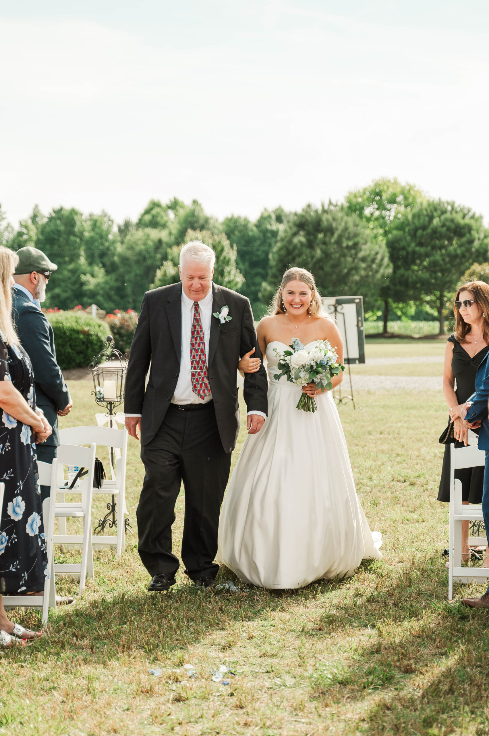 bride coming down the aisle