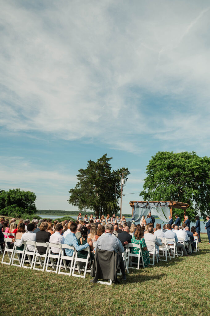 wedding ceremony at Cousiac Manor