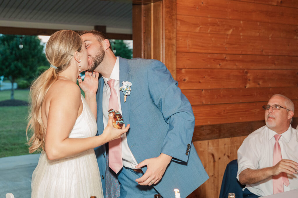 Bride & Groom eat donuts instead of cake