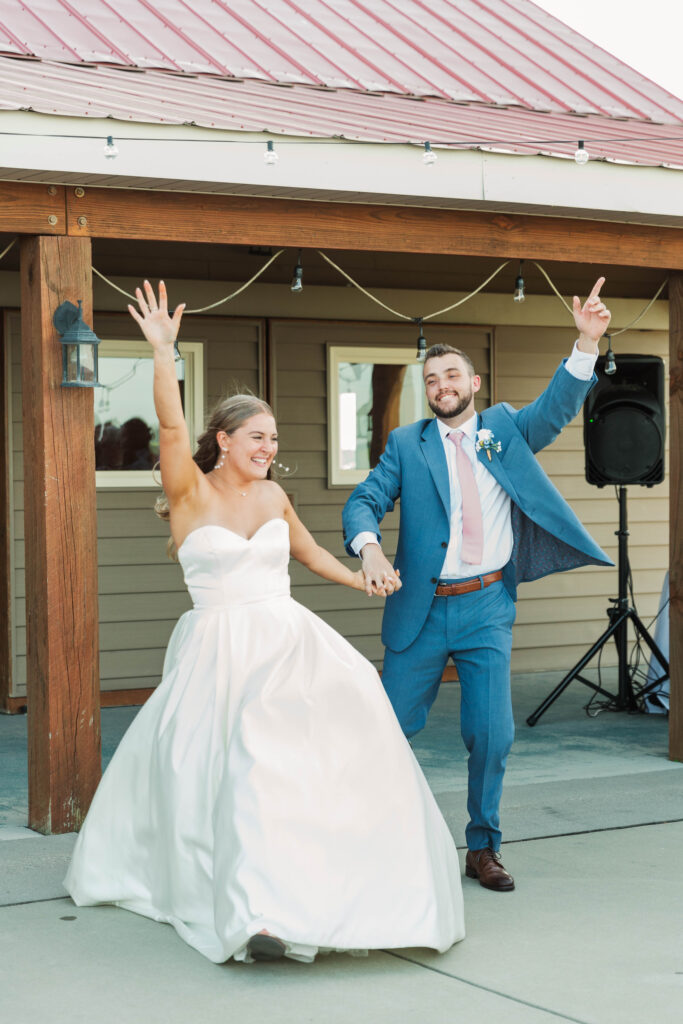 Introductions at wedding reception