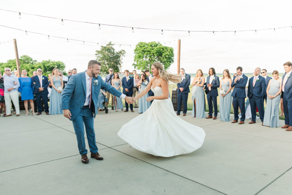 First Dance Bride & Groom during wedding at Cousiac Manor