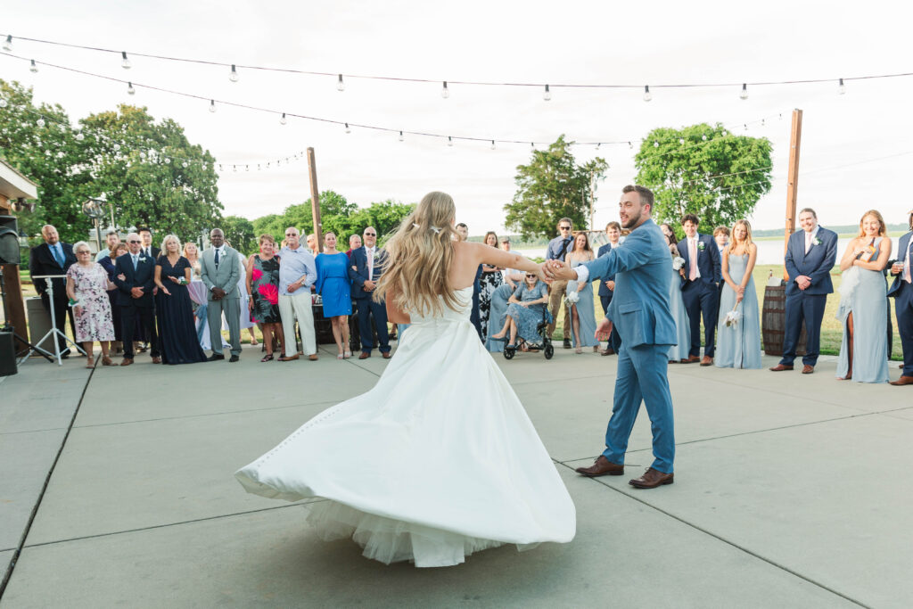 First Dance Bride & Groom during wedding at Cousiac Manor