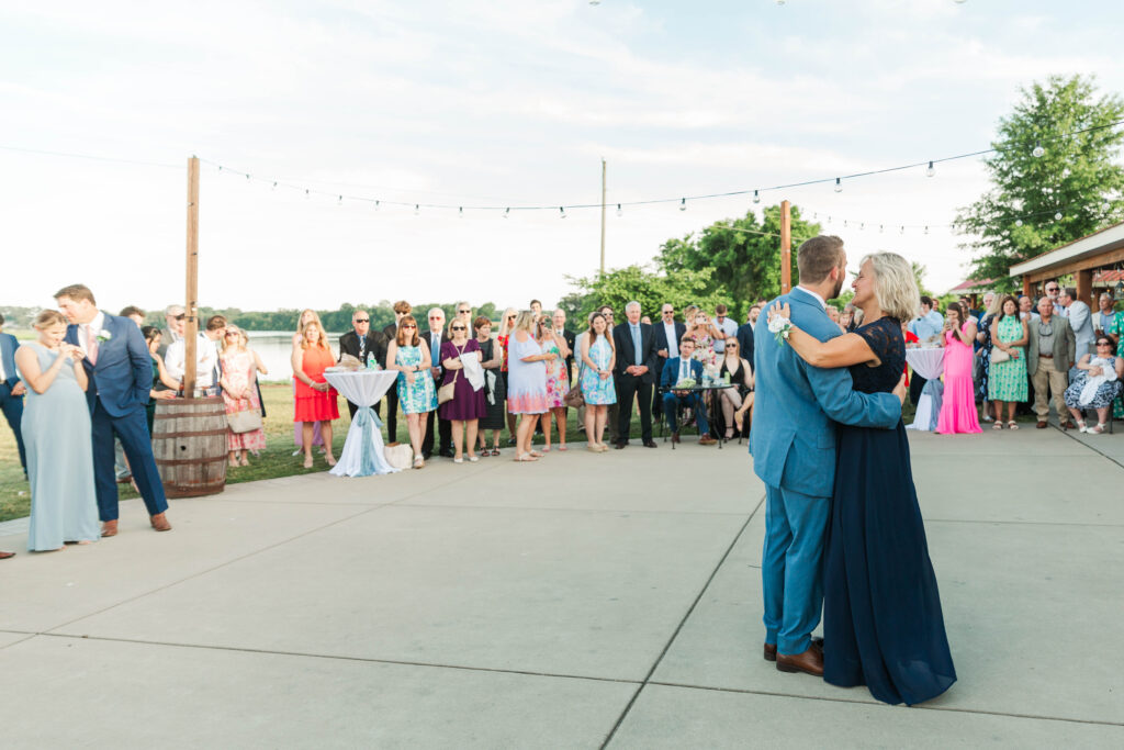 mother son dance during wedding at Cousiac Manor