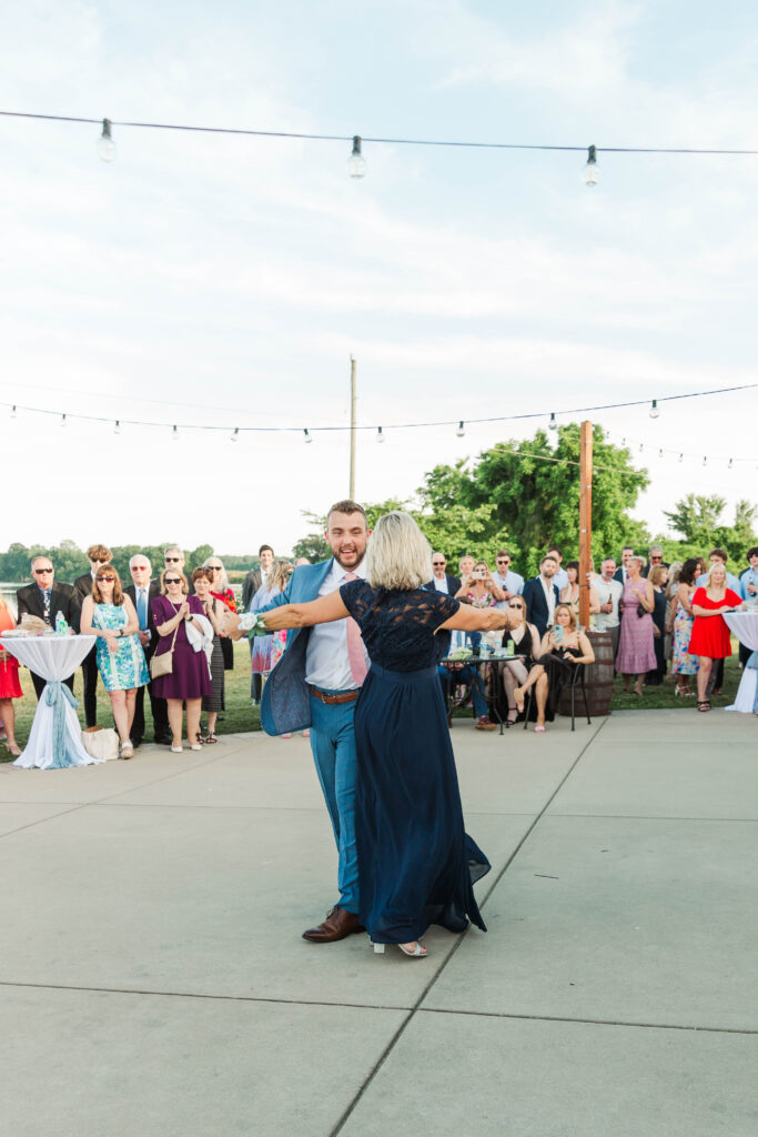 mother son dance during wedding at Cousiac Manor