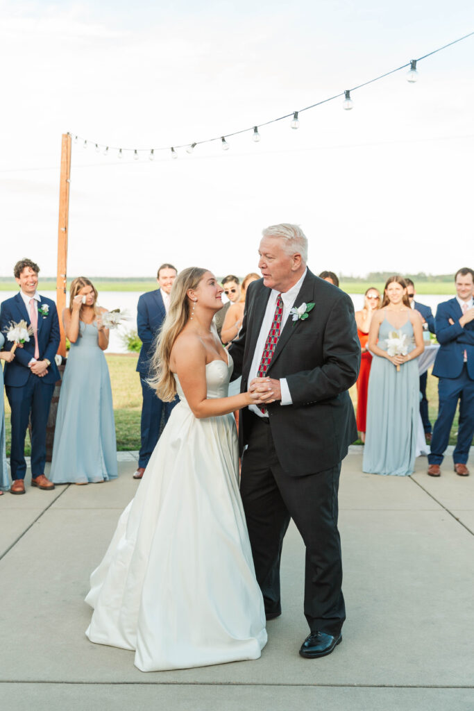 Father Daughter Dance during wedding at Cousiac Manor