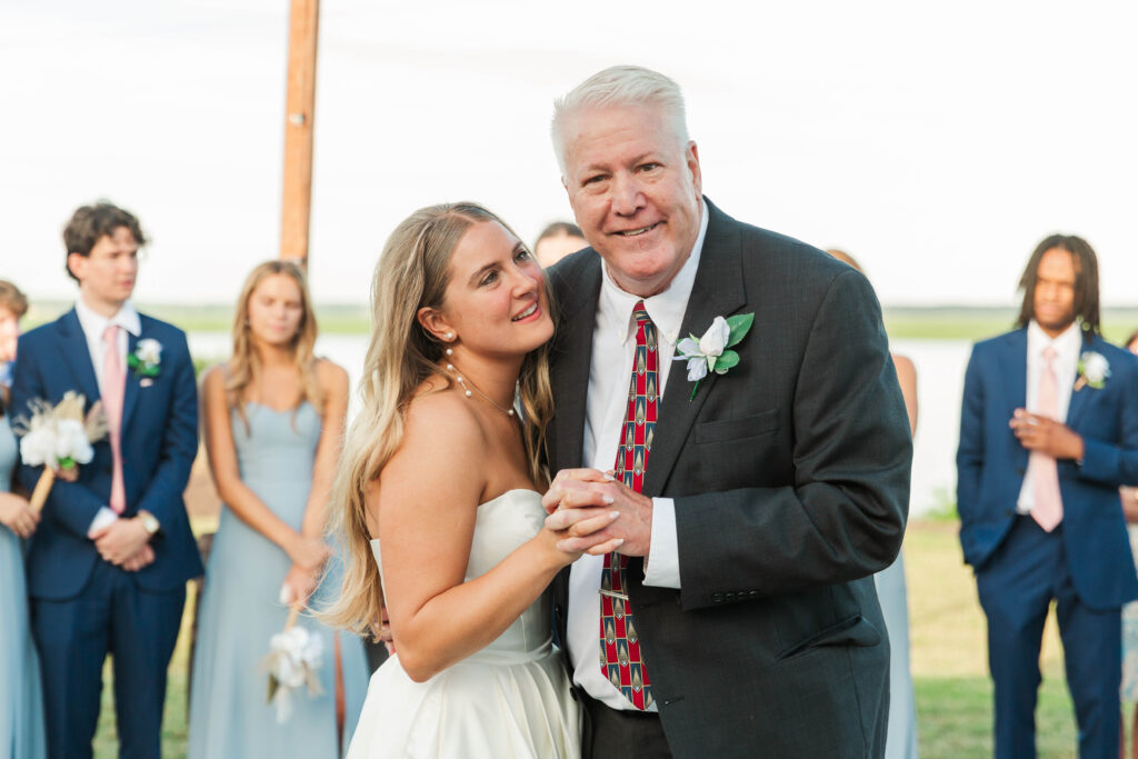 father daughter dance during wedding at Cousiac Manor