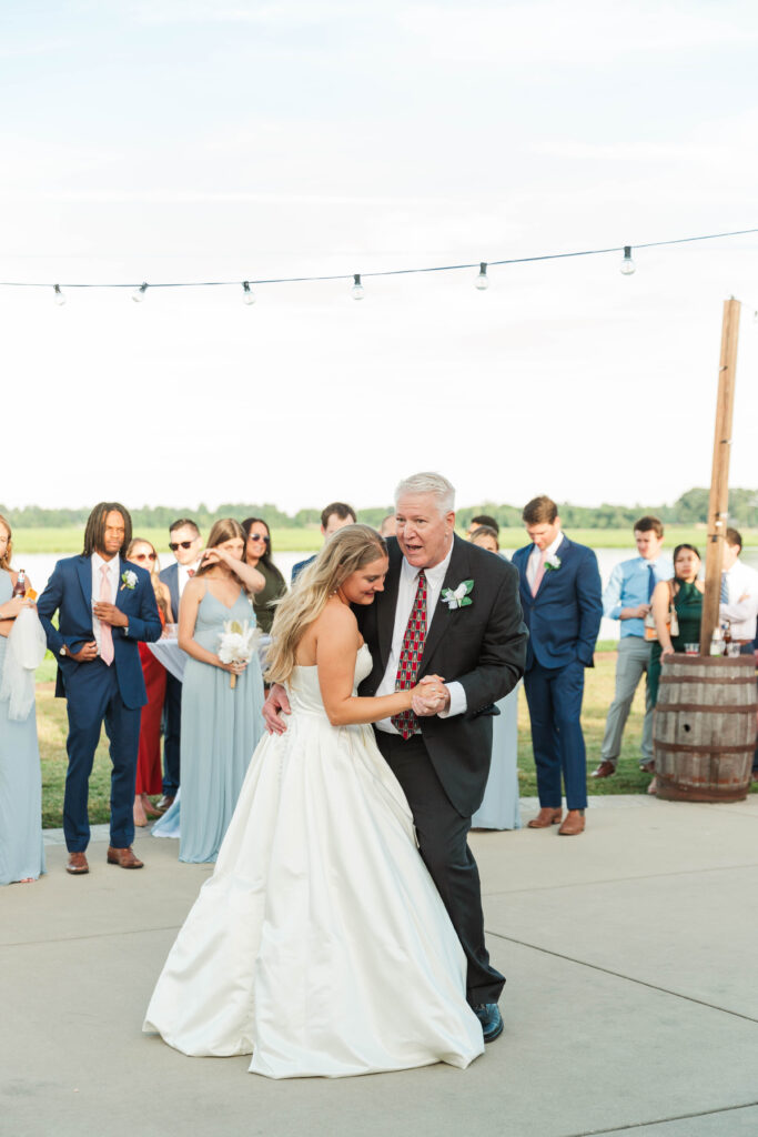 Father Daughter Dance during wedding at Cousiac Manor