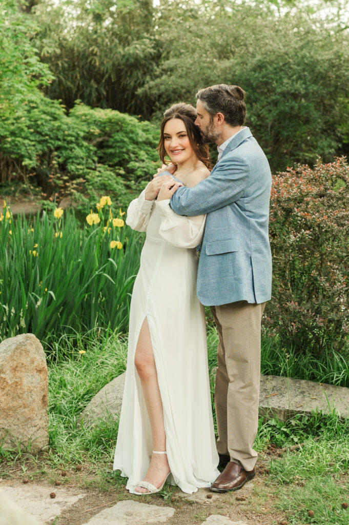 engaged couple, Japanese Garden, Richmond, Virginia