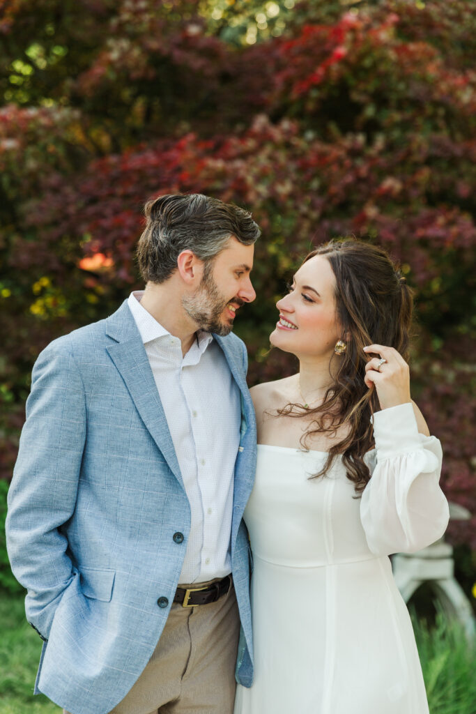 portrait of engaged couple