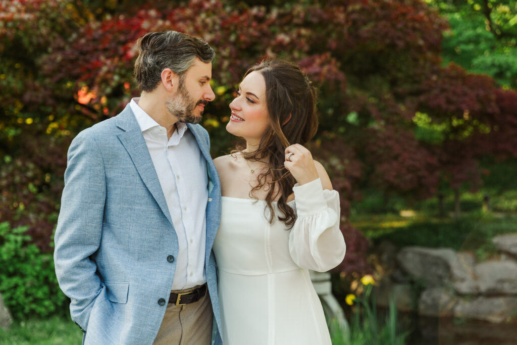 portrait of engaged couple