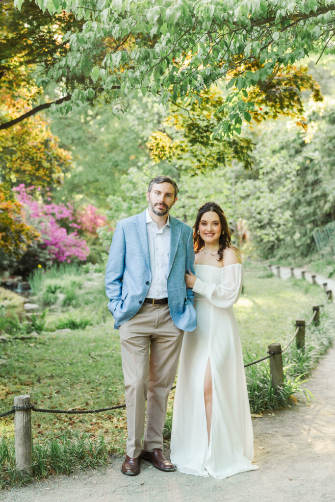 engaged couple, Japanese Garden, Richmond, Virginia