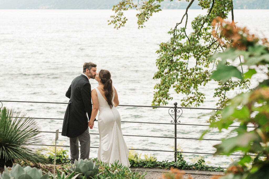 bride and groom portraits at Hotel Villa Cipressi, Lake Como, Italy