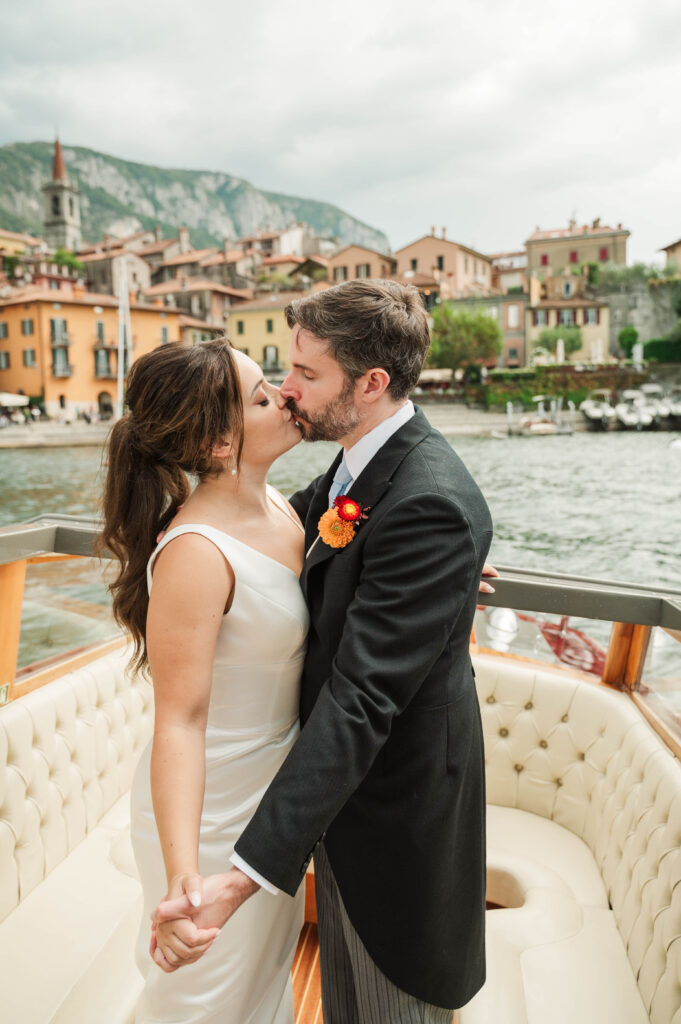 bride and groom portraits at Hotel Villa Cipressi, Lake Como, Italy