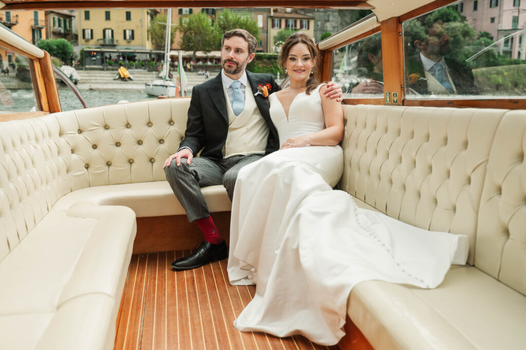 bride and groom portraits at Hotel Villa Cipressi, Lake Como, Italy