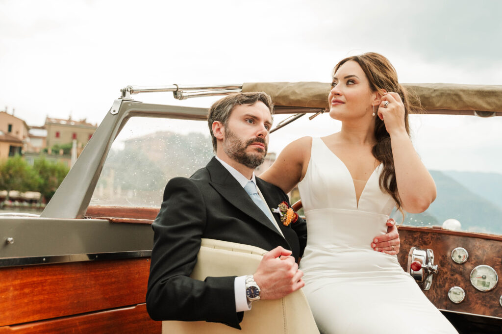 bride and groom portraits at Hotel Villa Cipressi, Lake Como, Italy