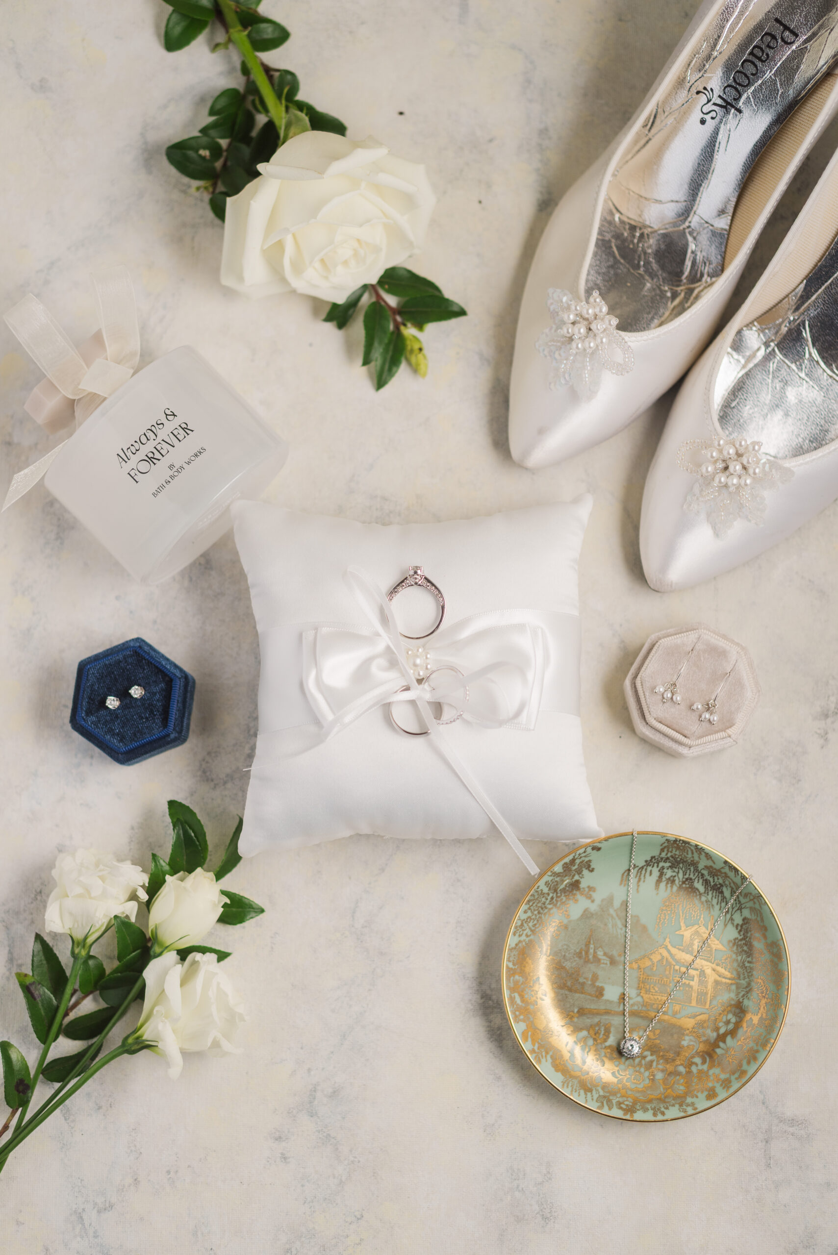 bridal flat lay