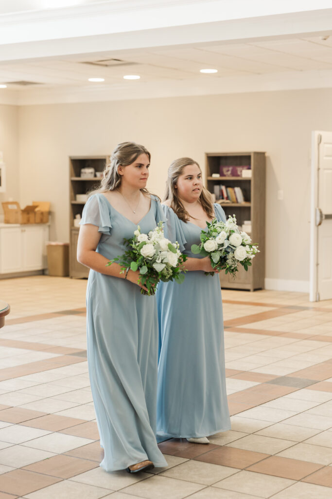 bridesmaids entering ceremony