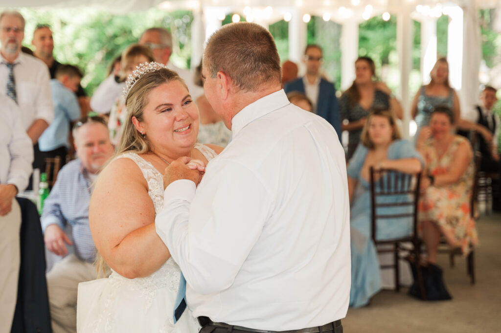bride and father first dance