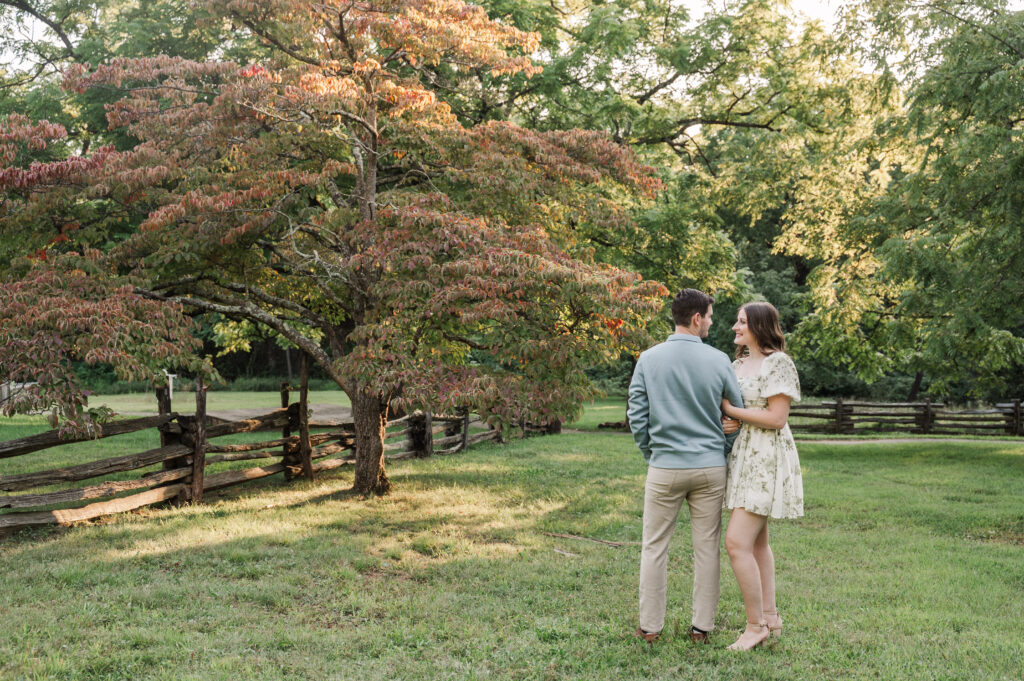 fall foliage for enggement session