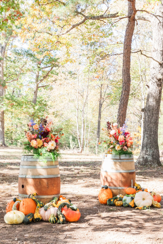 Ceremony details at Knight's Gambit Vineyard