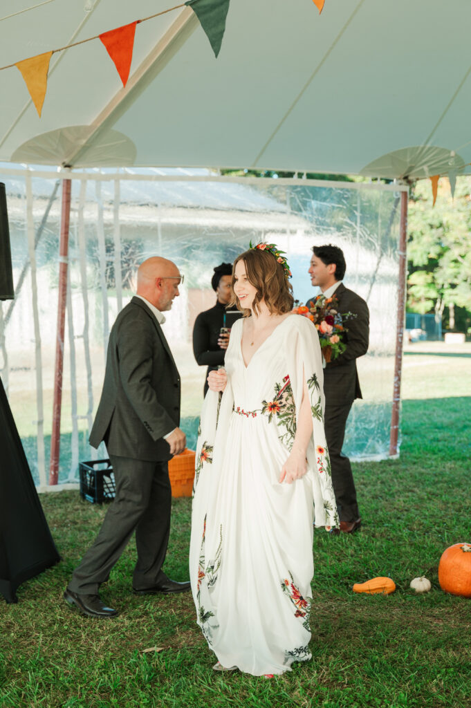 reception reveal with bride and groom