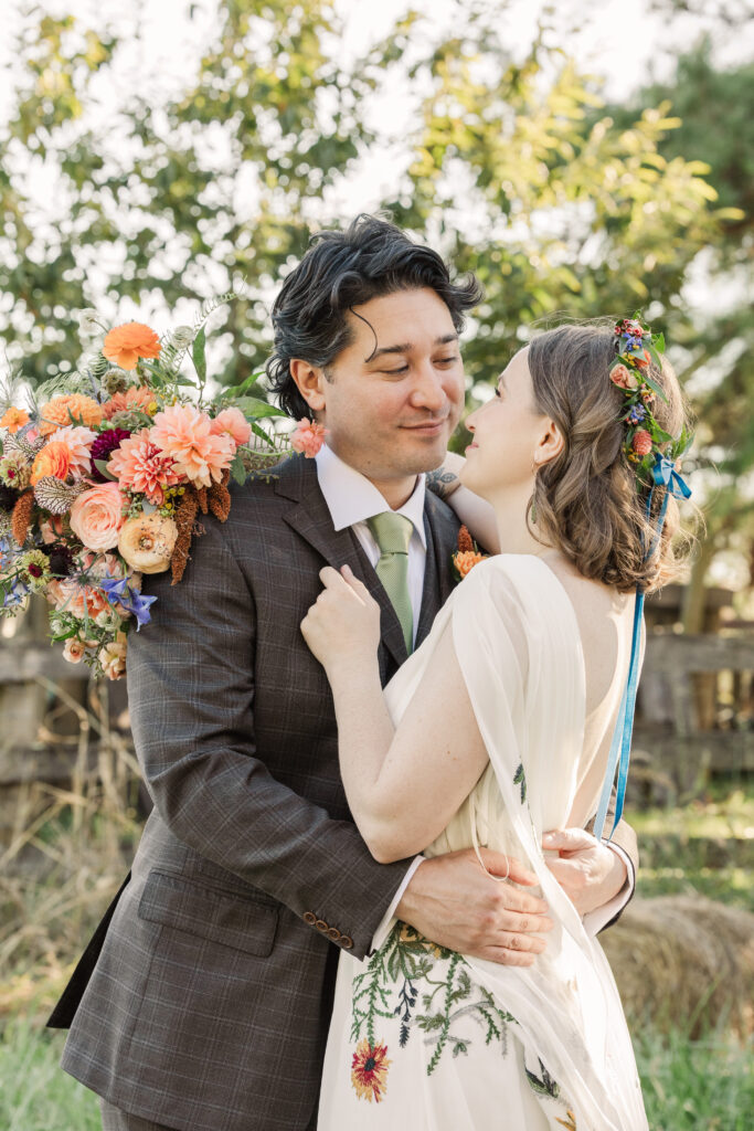 couple's portrait at Knight's Gambit Vineyard