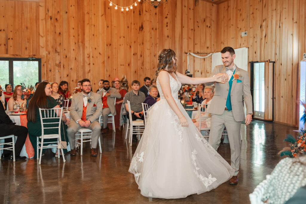 bride and groom first dance