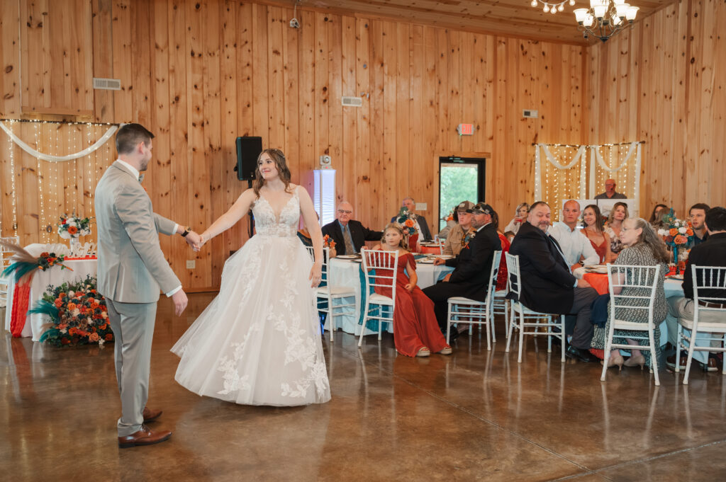 bride and groom first dance