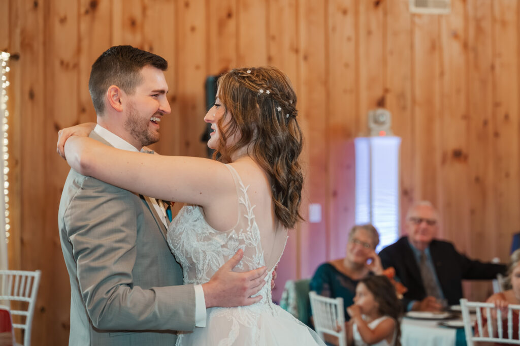 bride and groom first dance