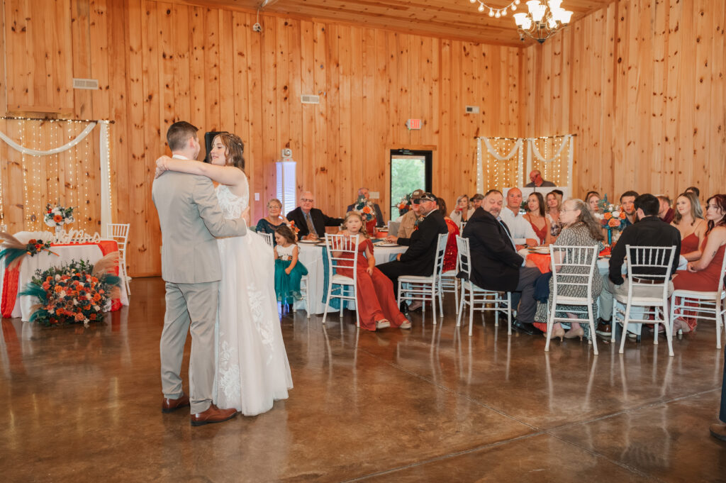 bride and groom first dance
