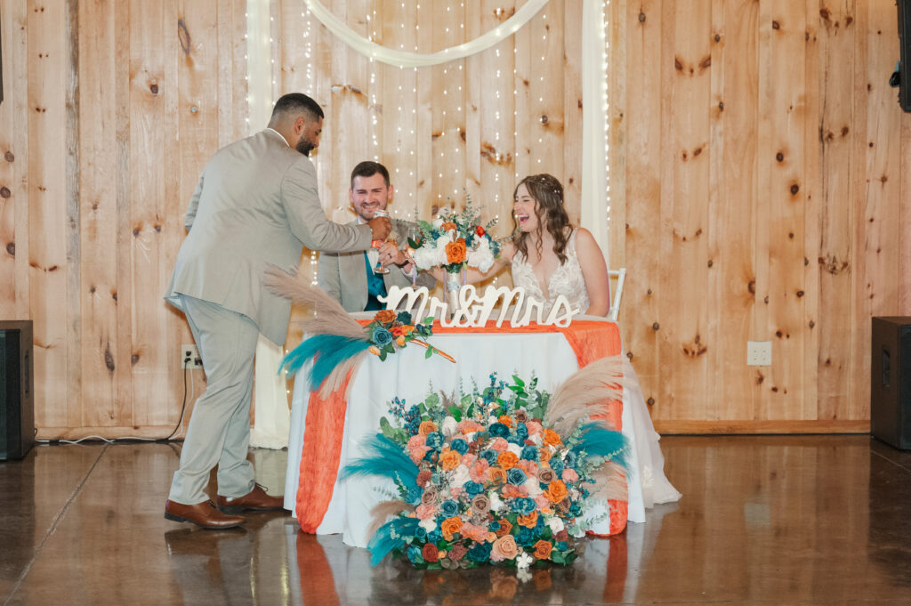 wedding toasts during reception