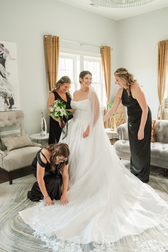 bridesmaids with bride