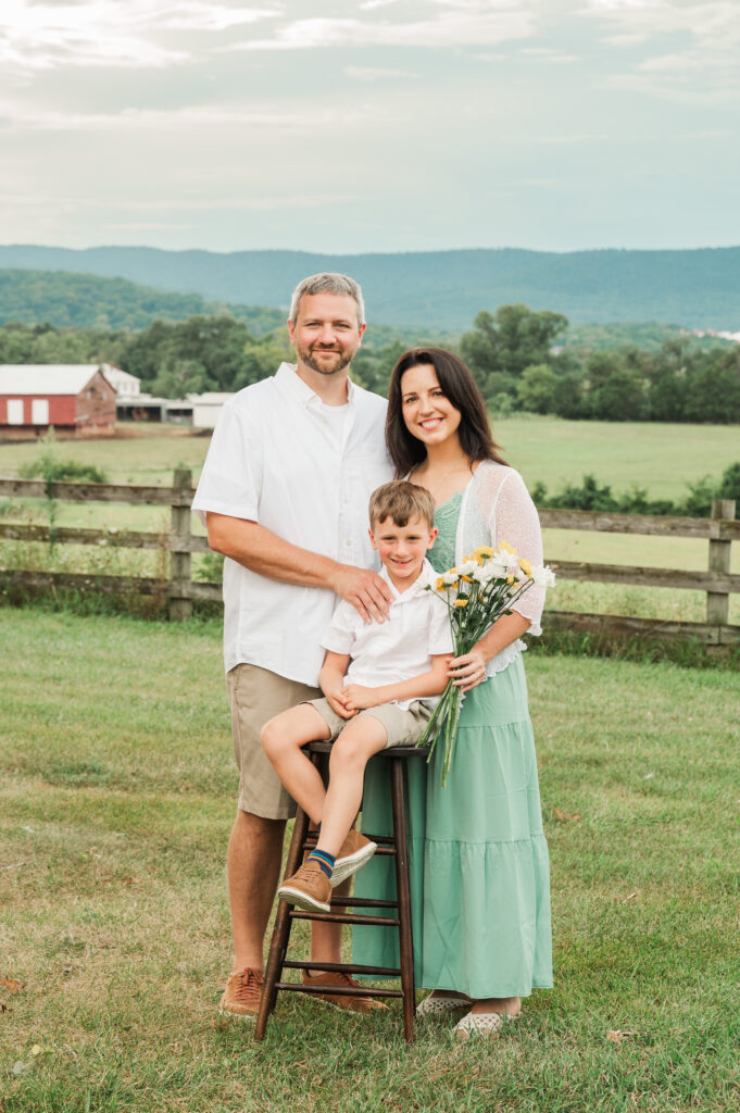 family portrait during vacation in Elkton Virginia