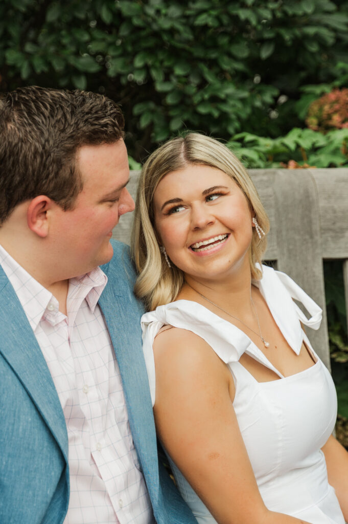 close up of Wade looking at Micheala