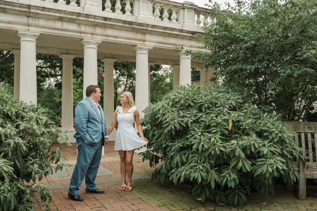 Micheala and Wad in the East Courtyard at the Rotunda