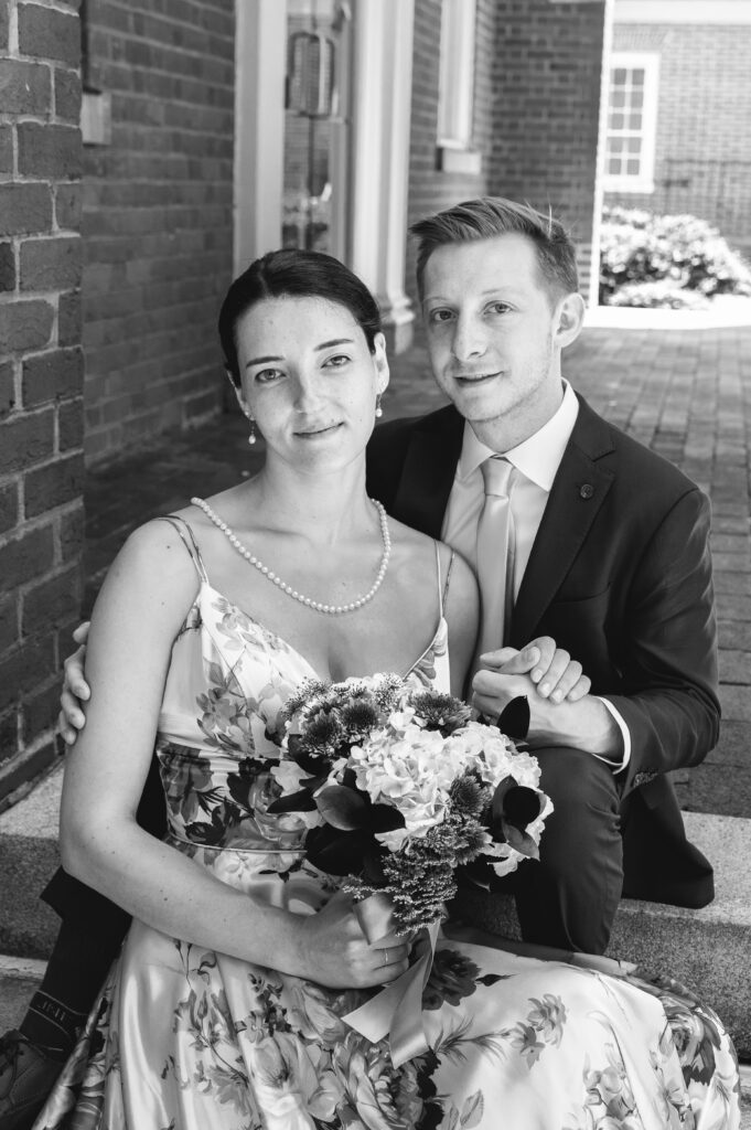 sarah-and-nicholas-seated during bride and groom portraits